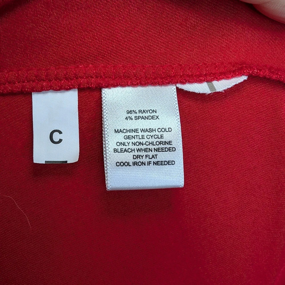 LOFT Lightweight Stretch A-line Sleeveless Red Frill Scoop Neck Dress Women M - Picture 4 of 9